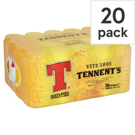 Tennents Lager 20x440ml Cans Tesco Groceries