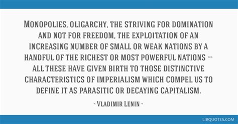 Monopolies Oligarchy The Striving For Domination And Not