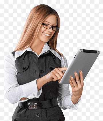 Free Download Woman Holding Ipad Illustration Businessperson Company Corporate Travel