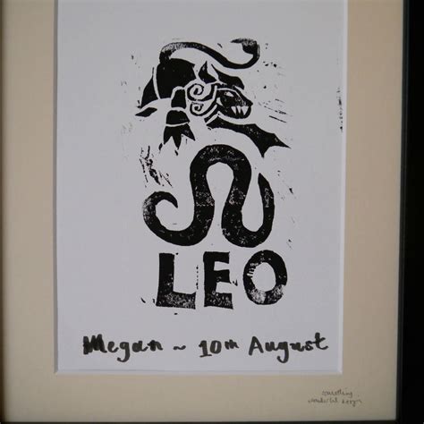 Leo Star Sign Personalised Print By Something Wonderful Design