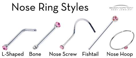 nose piercing ring types