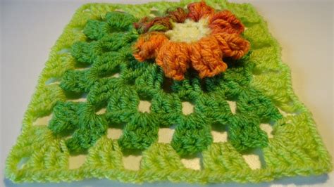 Crochet Popcorn Flower Granny Square YouTube