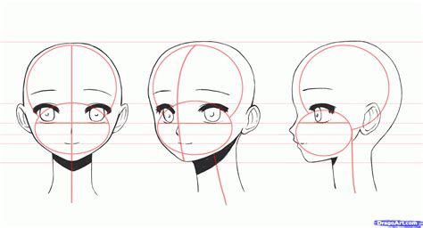How To Draw Anime Girl Faces Step By Step Anime Heads Anime Draw Japanese Anime Draw Manga