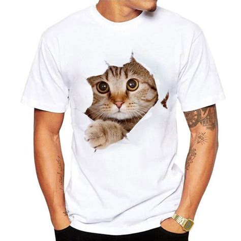 172 Fashion 3d T Shirt Men Funny Cat T Shirts Homme Top Tees Summer