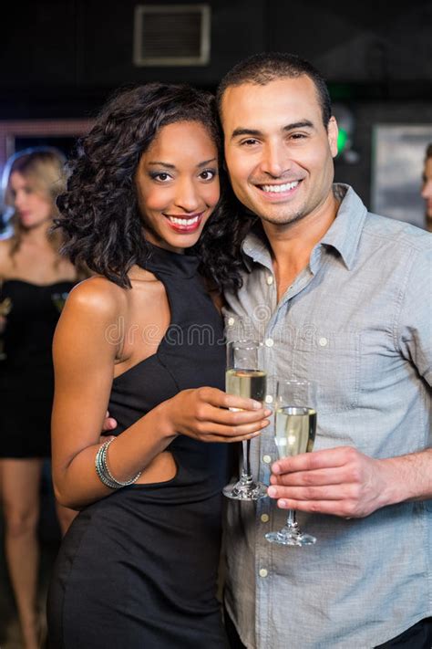 Smiling Couple Drinking Champagne Stock Photo Image Of Expensive