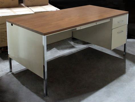 Steelcase Used Single Right Pedestal Metal Desk National Office
