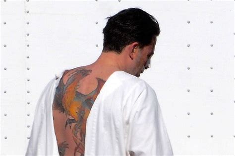 Ben affleck's tattoo looks like a knockoff ed hardy shirt made with crayons pic.twitter.com/to4zofwzvi. Ben Affleck Says His Back Tattoo Isn't Real, But What Is Reality?