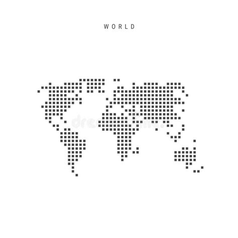 Stylized White Dotted World Map Stock Illustrations 1818 Stylized