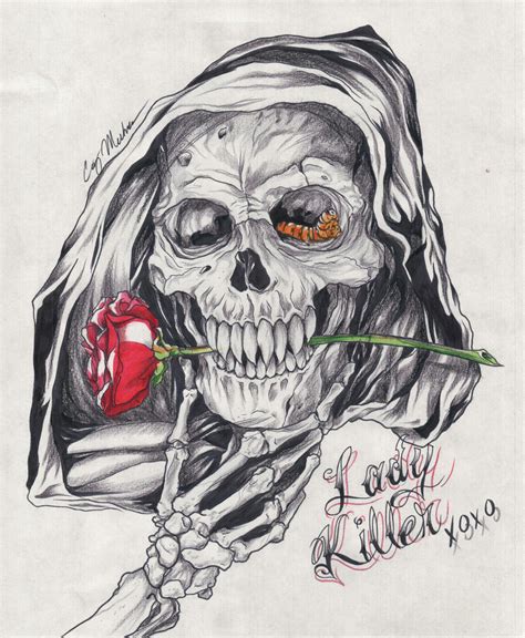 Lady Killer Reaper Tattoo Design by NarcissusTattoos on DeviantArt
