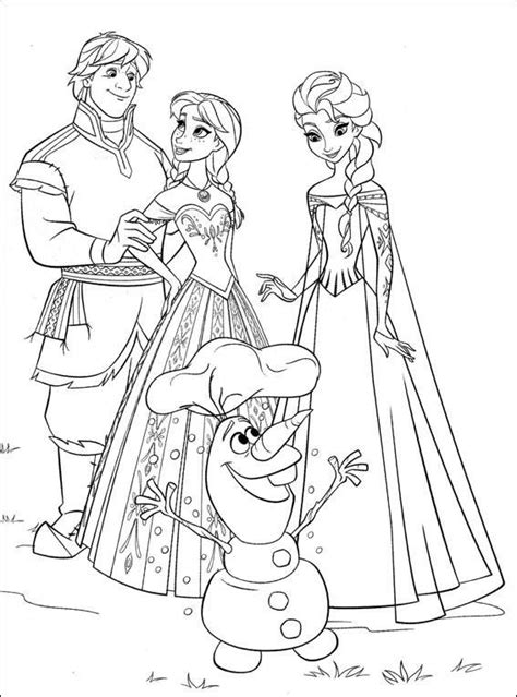 Desene De Colorat Cu Regatul De Gheata In Frunte Cu Printesa Elsa Planse De Colorat Frozen
