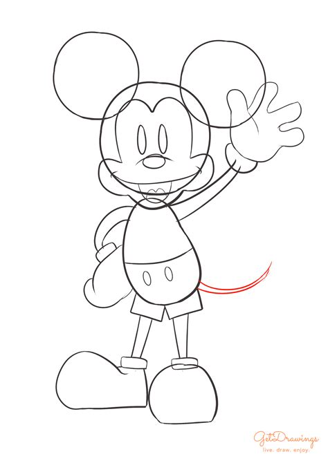 How To Draw A Mickey Mouse