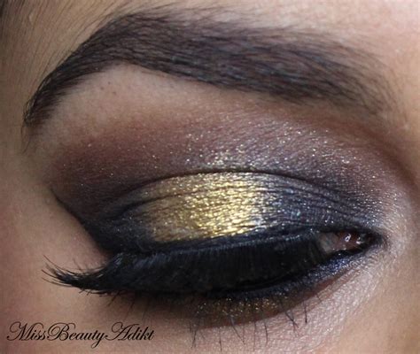 The beauty department your daily dose of pretty black gold. M I S S B E A U T Y A D I K T: Black & Gold Smokey Eye Makeup