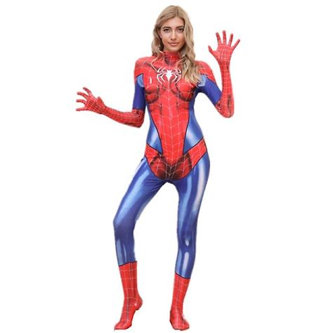 Women Sexy Spiderman Costume Girl Black Spiderman Tights Suit Adult