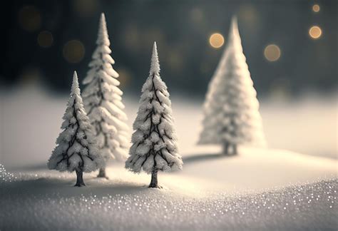 Premium Ai Image Trees Covered In Snow And Frost Winter Wonderland