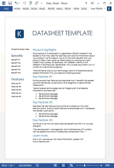 datasheet templates   ms word templates forms