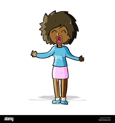Cartoon Loud Woman Stock Vector Image Art Alamy
