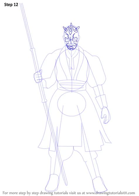 How To Draw Darth Maul From Star Wars Star Wars Step By Step