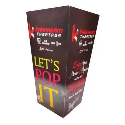 Cardboard Disposable Paper Popcorn Box At Rs 1piece In Virudhunagar