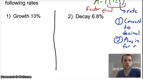 Finding Growthdecay Factors Given A Rate Youtube