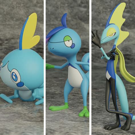 Fichier Stl Pokemon Sobble Evolution Pack・modèle Pour Impression 3d à