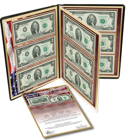 Two Dollar Bill Complete District Set All 12 Federal Reserve Districts
