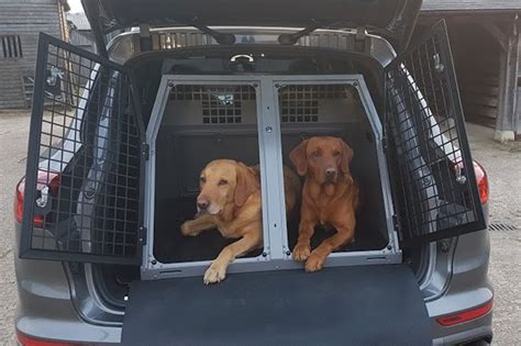 K9b31 Double Dog Cage Transit Box For Porsche Volvo Xc60 And More Transk9