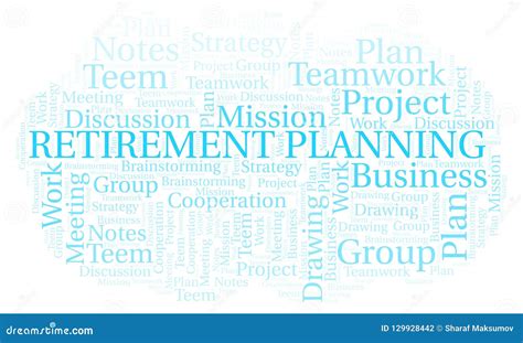Retirement Planning Word Cloud Stock Illustration Illustration Of