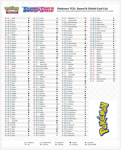 10 Best Pokemon Card Checklist Printable Pdf For Free At Printablee