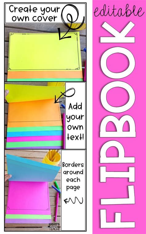 Flipbook Template For Any Subject Editable Flip Book Teaching