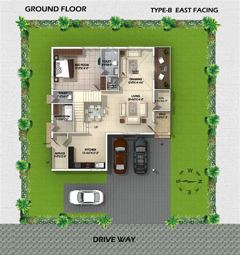 30 X 36 East Facing Plan Indian House Plans 2bhk House Plan Drawing