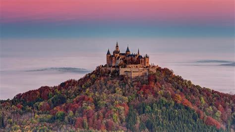 Blick Vom Zeller Horn Auf Die Burg Hohenzollern Baden