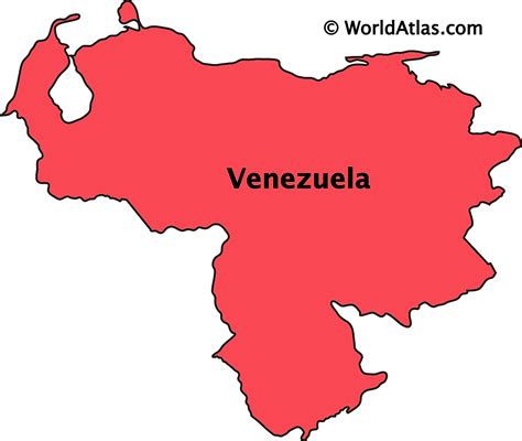 Blank Map Of Venezuela Svg Vector Outline Map