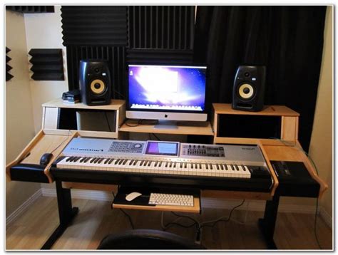 Linnmon table tops x 2. Image result for Music Studio ideas with Ikea | Recording studio desk, Recording studio design ...