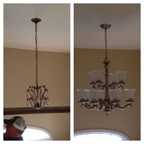 Before And After Foyer Chandelier Chandelier Foyer Chandelier
