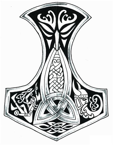 The Hammer Of Thor Thor Hammer Tattoo Mjolnir Tattoo Thor Tattoo
