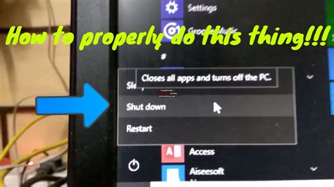 How To Properly Shut Down A Windows 10 Computer Youtube