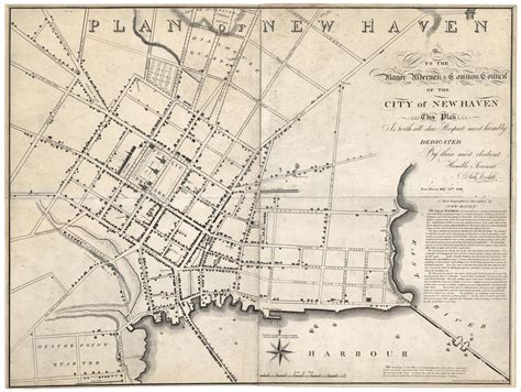 A rare and remarkable New Haven map, with Yale prominently featured