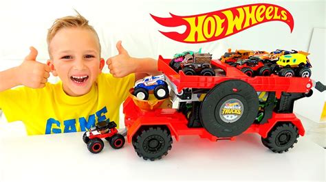 Vlad I Nikita Bawią Się Z Hot Wheels Monster Trucks Youtube