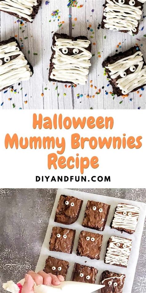 Halloween Mummy Brownies Recipe Diy And Fun