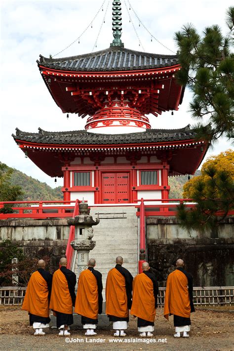 Chanting Monks At Daikakuji Temple John Lander Photography
