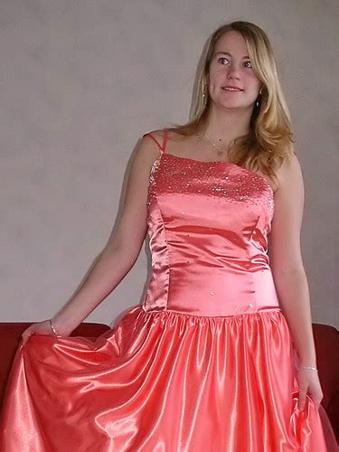 shiny satin folds i love how her dress follows her feminin… flickr