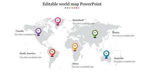Editable World Map Powerpoint Template Free