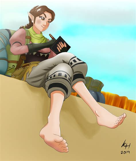 Botw Feet Traysi ~ Relaxing While Taking Notes By Keyhei On Deviantart