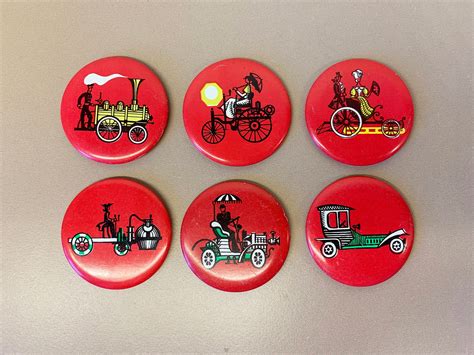7 X Vintage Automobiles Tin Pin Badges 1970s Soviet Estonian Etsy