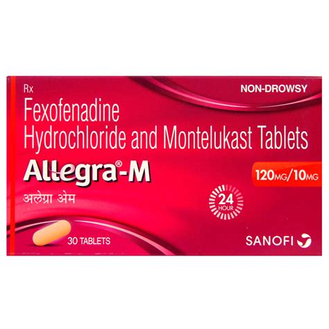 Allegra M 120 Mg10 Mg Tablet Uses Side Effects Price Apollo Pharmacy