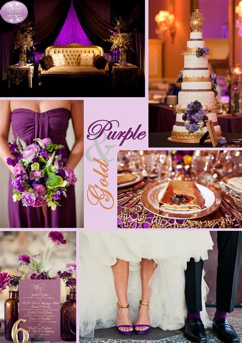 Purple And Gold Wedding Wedding Cake Purple Gold Purple Wedding