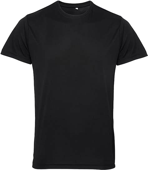 Plain Black Sports Performance T Shirt Amazon Co Uk Clothing