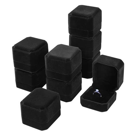 125 Pcs Velvet Jewelry Ring Boxes Earring T Storage Boxes Wedding Proposal Ring Display Box