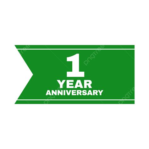 레이블용 리본 모양이 있는 녹색 색상의 1주년 기념일 축하 생신 Png 일러스트 및 벡터 에 대한 무료 다운로드