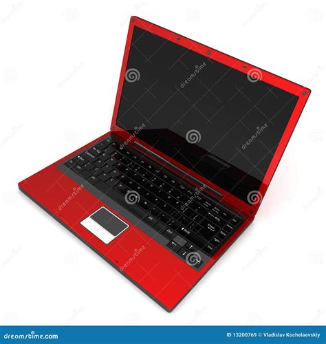Laptop Red Stock Image Image Of Laptop Computer Technology 13200769